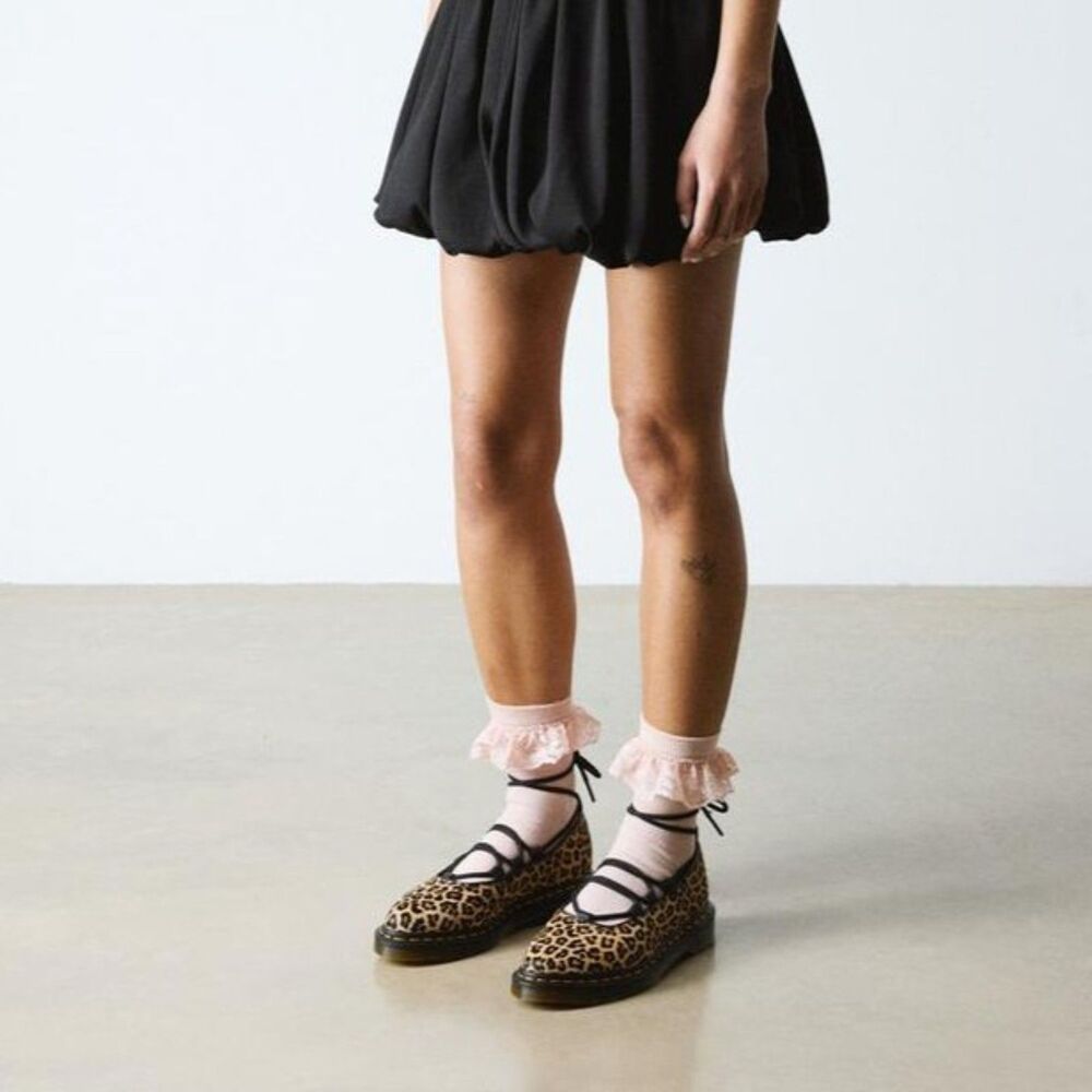 Dr. Martens Elphie II Leopard Spot Hair On Leather Pointed Toe Ballet Flats UK 7 - Picture 12 of 13